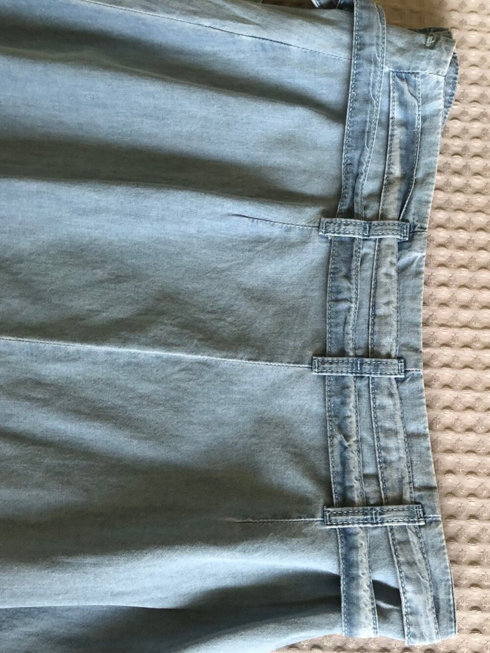 NWOT Light Blue Denim Wrap Maxi Skirt with a Bow - Size 4 - Picture 11 of 11